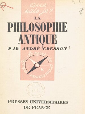 cover image of La philosophie antique